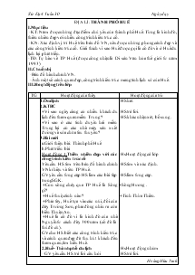 Giáo án Lịch sử, Địa lý - Tuần 30