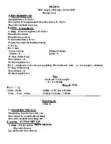 Giáo án Lớp 3 - Năm 2009 - Tuần 10