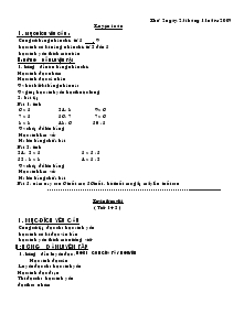 Giáo án Lớp 3 -  Năm 2009