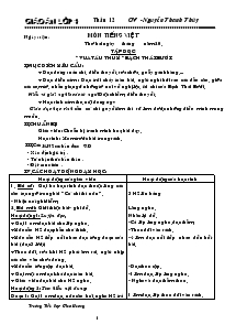 Giáo án lớp 4 tuần 12 - Trường tiểu học Giao Hương