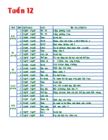 Giáo án lớp 4 - Tuần 12