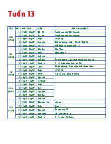 Giáo án lớp 4 - Tuần 13