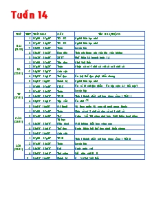 Giáo án lớp 4 - Tuần 14