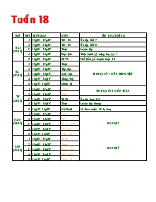 Giáo án lớp 4 - Tuần 18