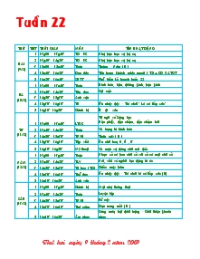 Giáo án lớp 4 - Tuần 22