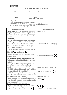 Giáo án lớp 4 tuần 25 chuẩn