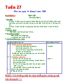 Giáo án lớp 4 - Tuần 27