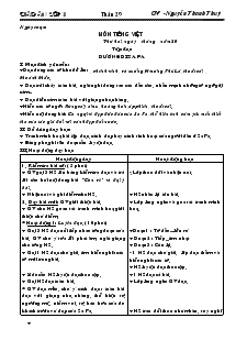 Giáo án lớp 4 tuần 29 - Trường tiểu học Phú Hiệp