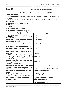 Giáo án lớp 4 tuần 29 - Trường Tiểu học Võ Thị Sáu