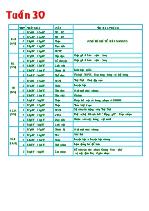 Giáo án lớp 4 - Tuần 30