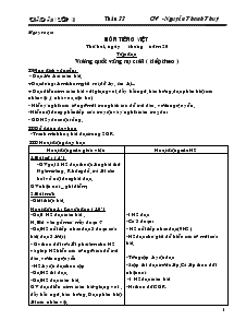 Giáo án lớp 4 tuần 33 - Trường tiểu học Giao Hương