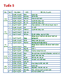 Giáo án lớp 4 - Tuần 5