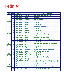 Giáo án lớp 4 - Tuần 9