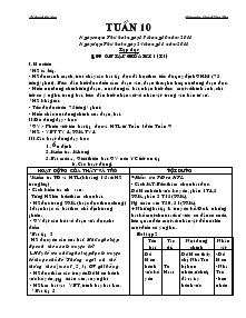 Giáo án lớp 5 (chuẩn kiến thức kĩ năng) - Tuần 10
