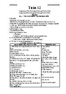 Giáo án lớp 5 (chuẩn kiến thức kĩ năng) - Tuần 12