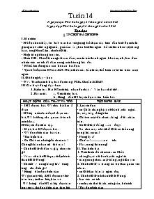 Giáo án lớp 5 (chuẩn kiến thức kĩ năng) - Tuần 14