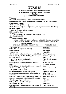 Giáo án lớp 5 (chuẩn kiến thức kĩ năng) - Tuần 15