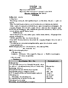 Giáo án lớp 5 (chuẩn kiến thức kĩ năng) - Tuần 16