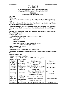 Giáo án lớp 5 (chuẩn kiến thức kĩ năng) - Tuần 18