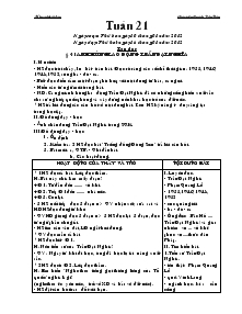 Giáo án lớp 5 (chuẩn kiến thức kĩ năng) - Tuần 21