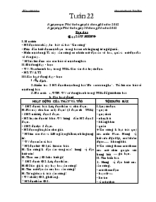Giáo án lớp 5 (chuẩn kiến thức kĩ năng) - Tuần 22