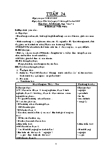 Giáo án lớp 5 (chuẩn kiến thức kĩ năng) - Tuần 24