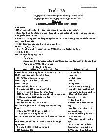 Giáo án lớp 5 (chuẩn kiến thức kĩ năng) - Tuần 25