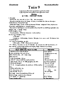 Giáo án lớp 5 (chuẩn kiến thức kĩ năng) - Tuần 9