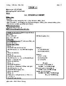 Giáo án lớp 5 tuần 13 - Trường Tiểu học Kim Sơn