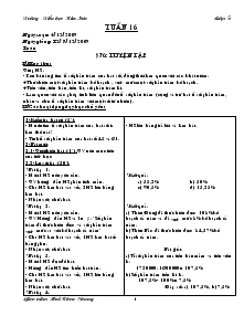 Giáo án lớp 5 tuần 16 - Trường Tiểu học Kim Sơn