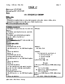 Giáo án lớp 5 tuần 17 - Trường Tiểu học Kim Sơn