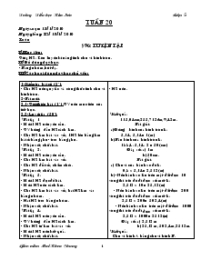 Giáo án lớp 5 tuần 20 - Trường Tiểu học Kim Sơn