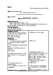 Giáo án lớp 5 tuần 7 và 8