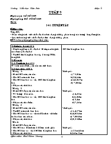 Giáo án lớp 5 tuần 9 - Trường Tiểu học Kim Sơn