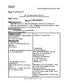 Giáo án lớp 5 tuần 9 và 10