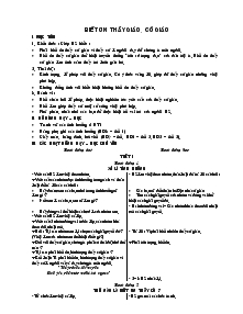 Giáo án môn Đạo đức 4 - Bài 7: Biết ơn thầy giáo, cô giáo