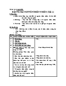 Giáo án môn Đạo Đức 5 - Bảo vệ tài nguyên thiên nhiên (tiết 1)