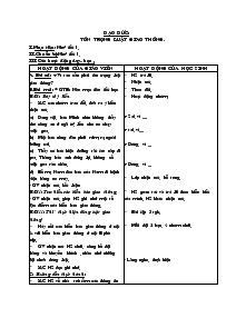 Giáo án môn Đạo Đức khối 4 - Tôn trọng luật giao thông