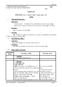 Giáo án môn Đạo Đức lớp 4 - Bài 1: Trung thực trong học tập