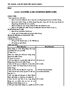 Giáo án môn Địa lý 4 - Bài 24: Dải đồng bằng duyên hải Miền Trung