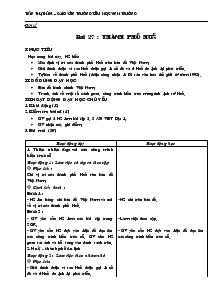 Giáo án môn Địa lý 4 - Bài 27: Thành phố Huế