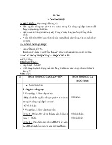 Giáo án môn Địa lý 5 - Bài 10: Nông nghiệp