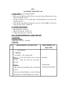 Giáo án môn Địa lý 5 - Bài 2: Địa hình và khoáng sản