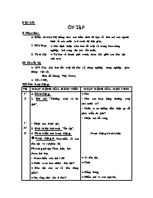 Giáo án môn Địa lý 5 - Bài: Ôn tập