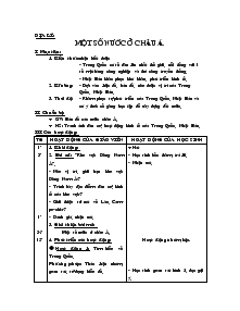 Giáo án môn Địa lý 5 - Một số nước ở Châu Á