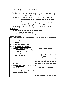 Giáo án môn Địa lý 5 - Tiết 19: Châu á