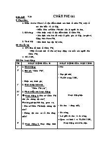 Giáo án môn Địa lý 5 - Tiết 26: Châu Phi