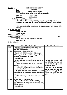 Giáo án môn Địa lý, Lịch sử 4 - Lê Văn Tính - Tuần 16