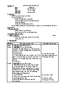 Giáo án môn Địa lý, Lịch sử 4 - Lê Văn Tính - Tuần 17