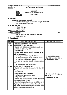 Giáo án môn Địa lý, Lịch sử 4 - Lê Văn Tính - Tuần 19